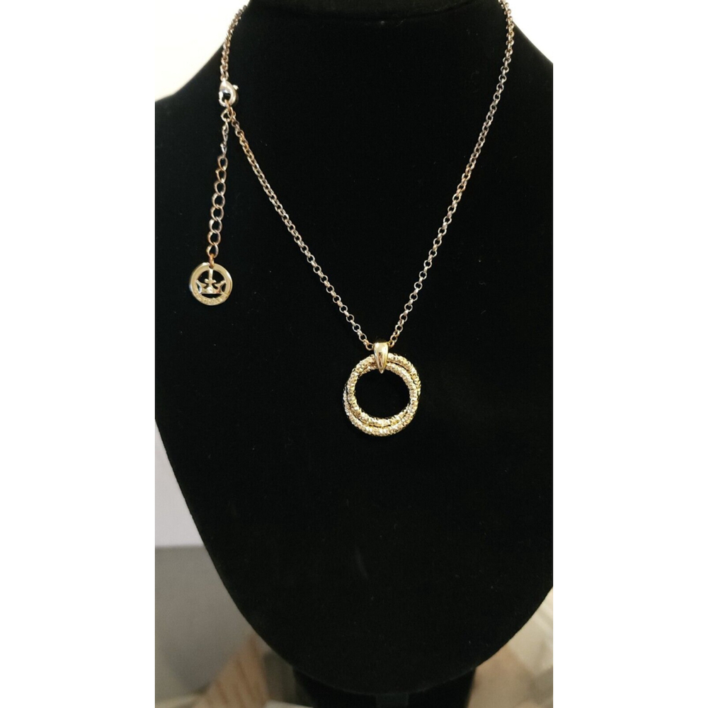 Trifari Gold Tone Necklace Intertwined Circles